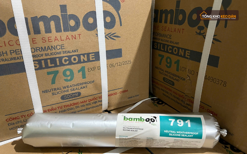 Keo kính mặt dựng Bamboo 791 chống chịu thời tiết tốt