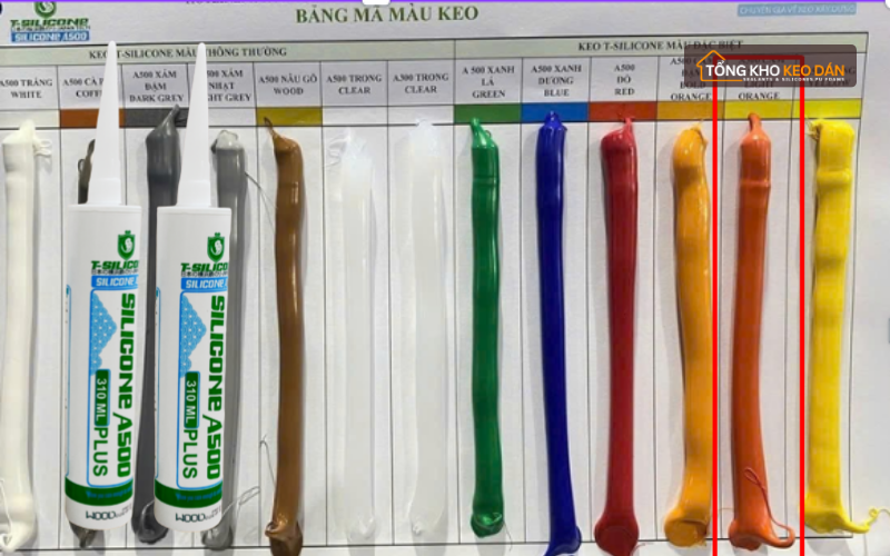 Keo silicone màu cam