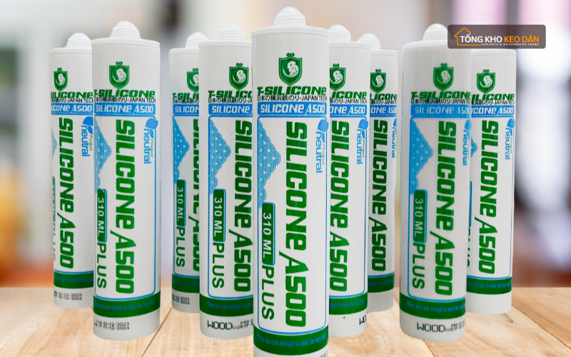 Keo silicone màu xanh lá