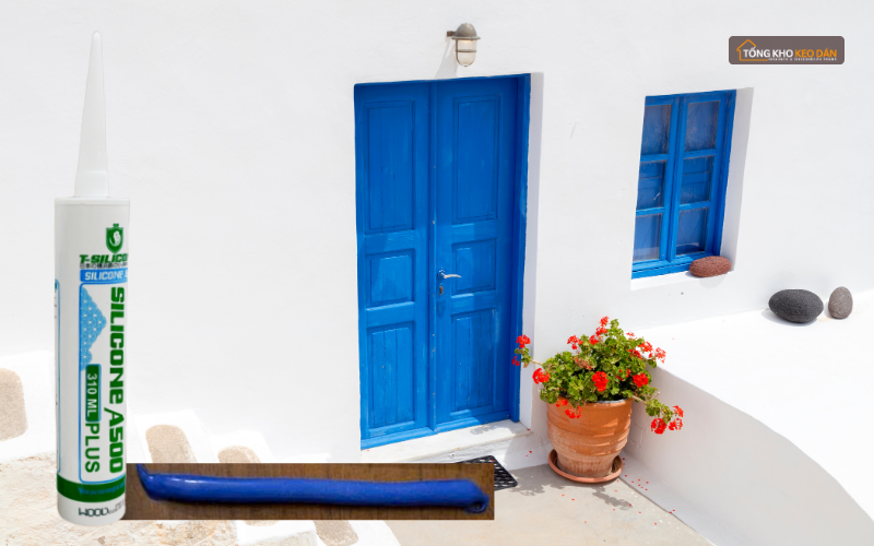 Keo silicone màu xanh lá 