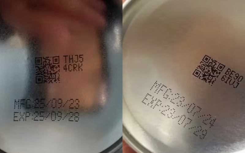 Bên trái là chai thật bên phải là chai giảnhái. (2) Bên trái là chai thật bên phải là chai giảnhái. (2)