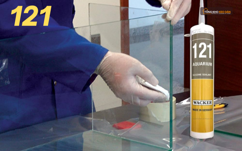 Dán hồ cá thủy sinh với keo wacker 121