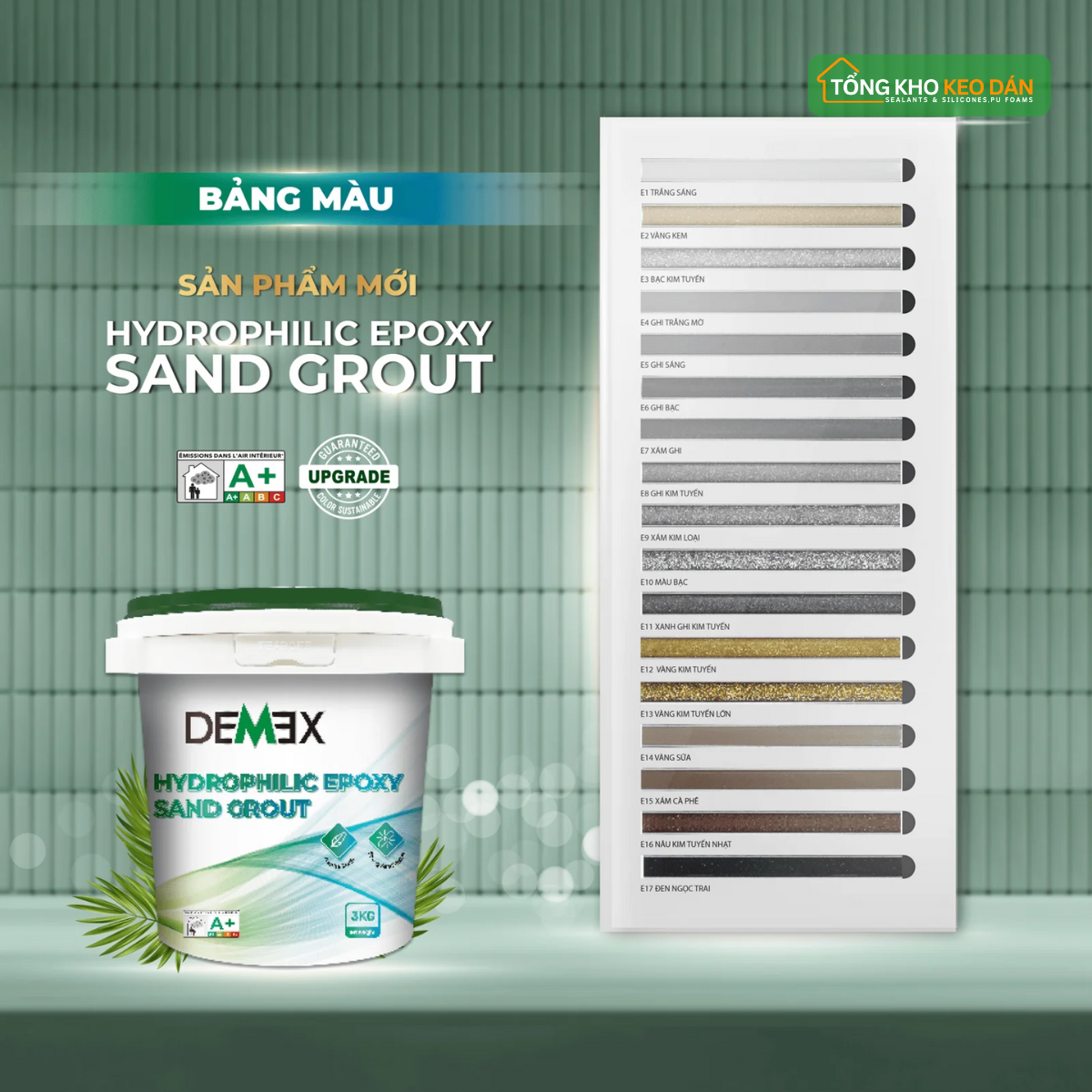 Keo chà ron nhám Demex Hydrophilic Epoxy Sand Grout (3)
