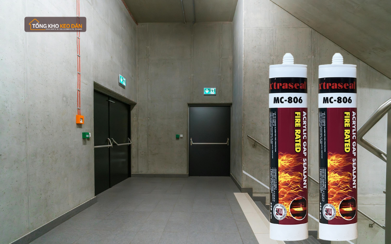 Keo silicone chống cháy MC 806 phù hợp sử dụng trong nhà