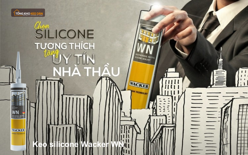 Keo silicone Wacker WN ứng dụng trên nhiều bề mặt 