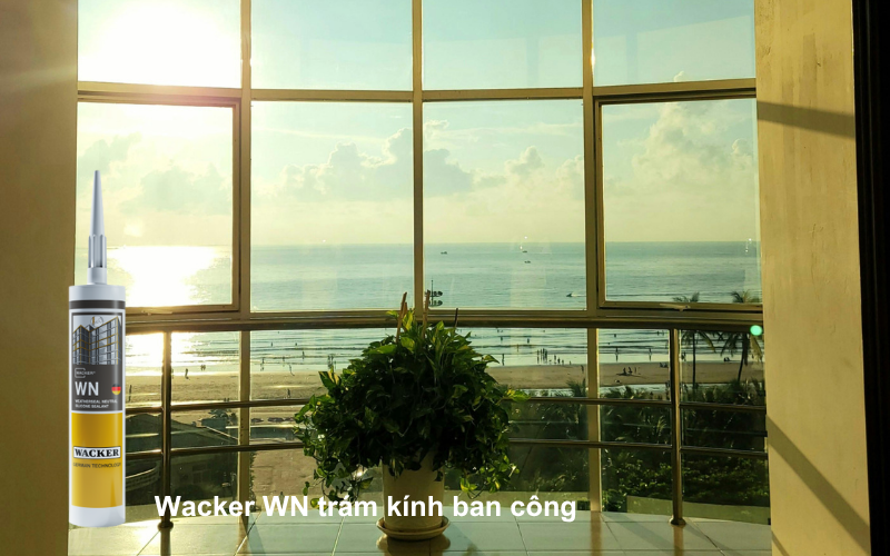 Keo trám kính ban công chung cư Wacker WN