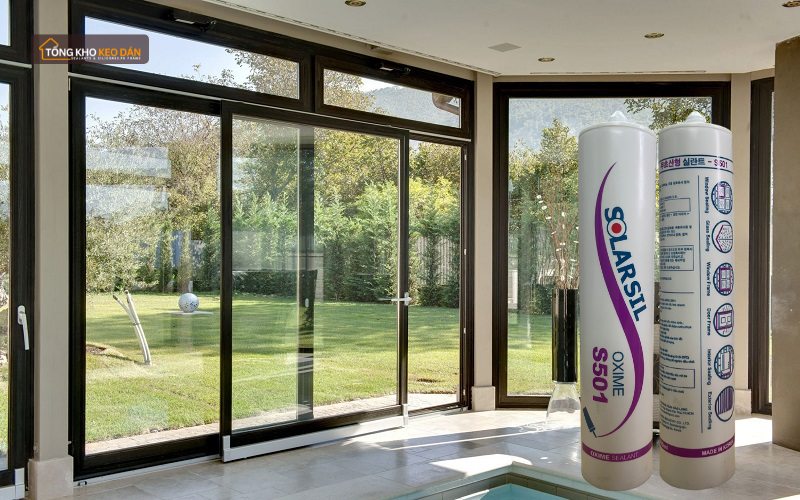 Ứng dụng Solarsil S501 trám khe cửa ngoài trời