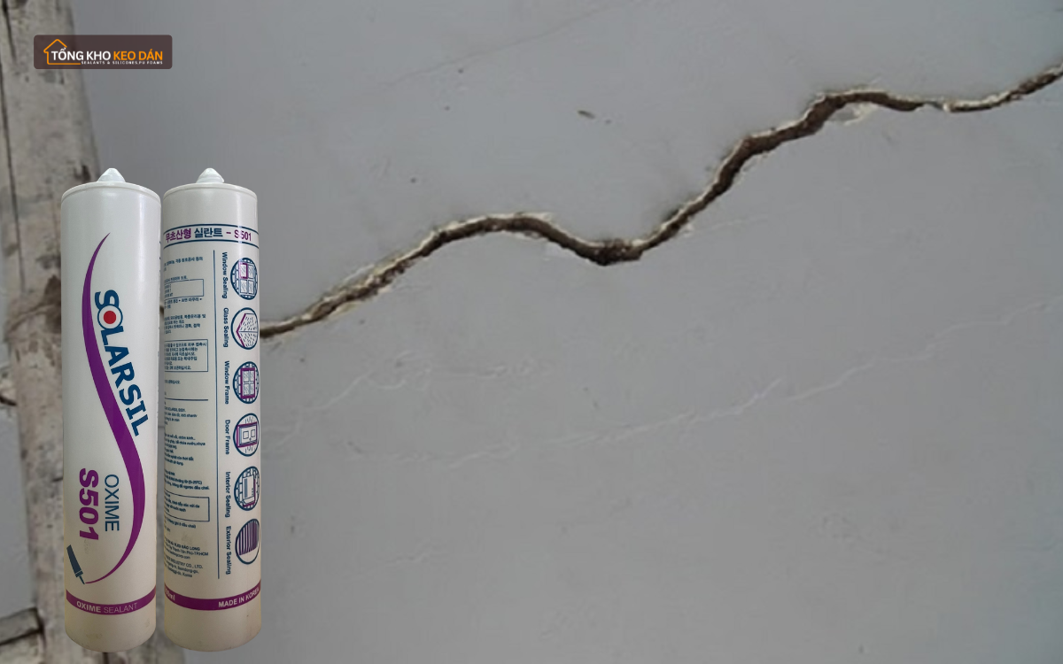 keo Solarsil S501 trám tường