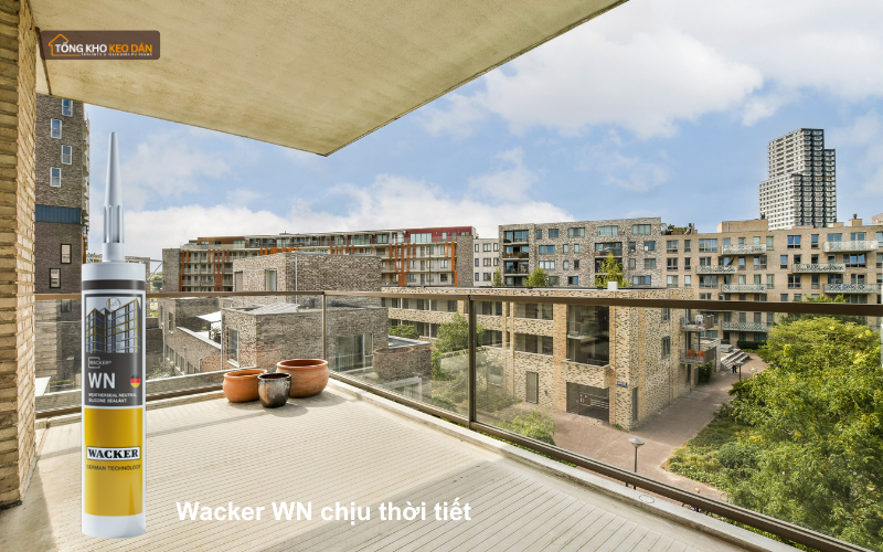 keo dán chuyên dụng Wacker WN thi công kính tòa nhà cao cấp