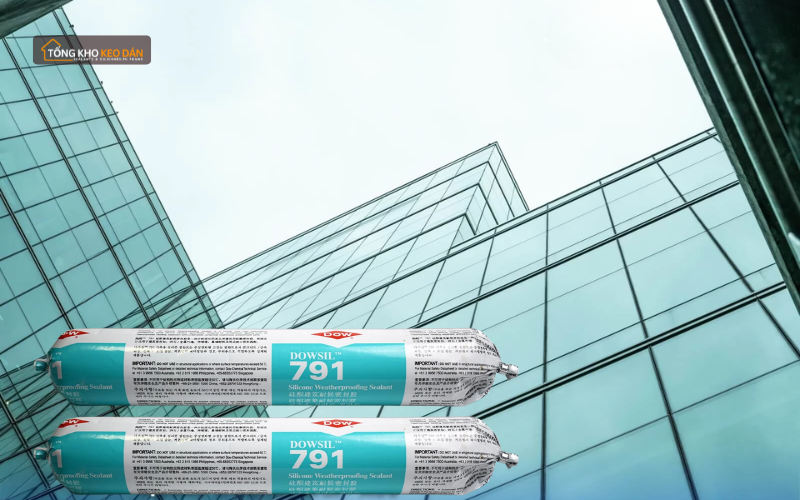 trám khe hở kính cường lực ngoài trời Dowsil 791