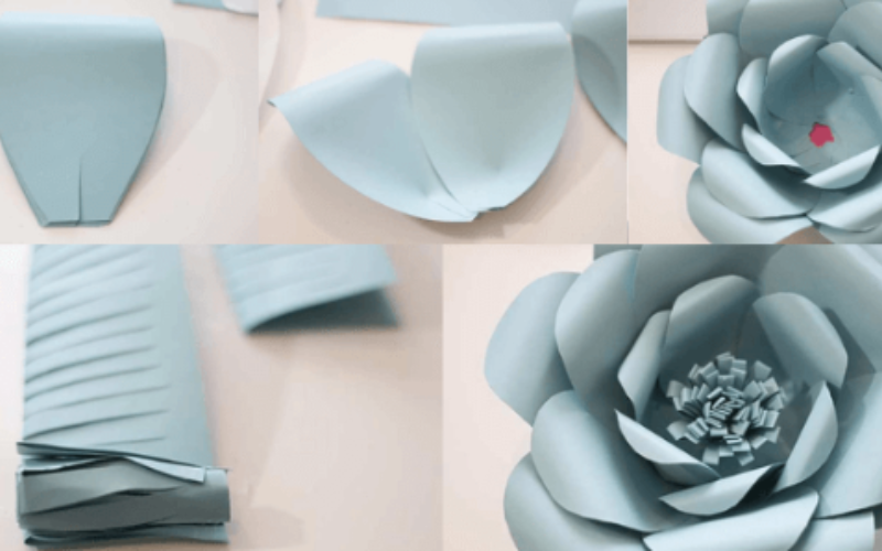 Hoa giấy trang trí Tết handmade