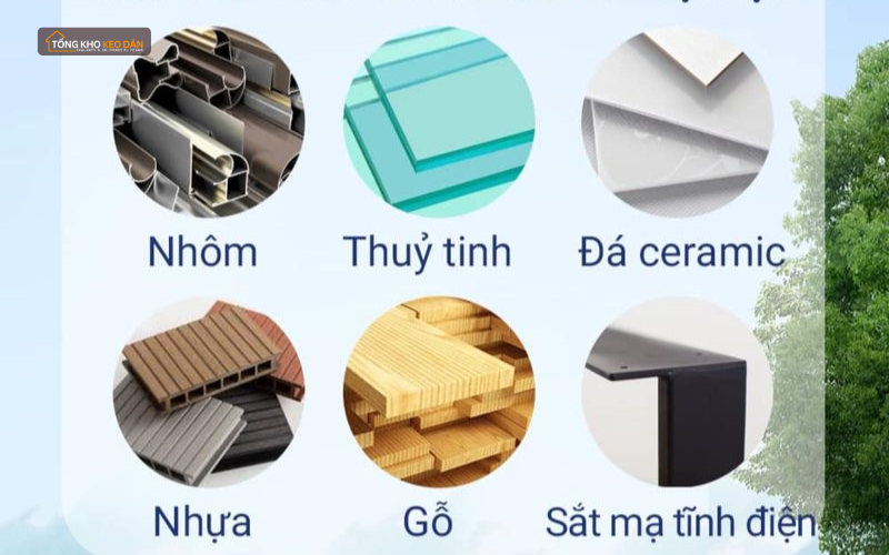 Keo 502 bám dính tốt trên nhiều loại vật liệu