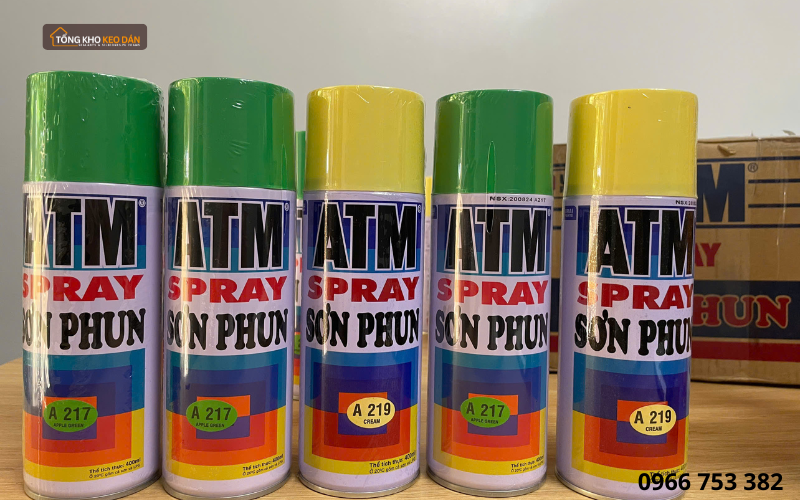 Sơn xịt ATM trang trí đồ trưng bày Sơn xịt ATM trang trí đồ trưng bày