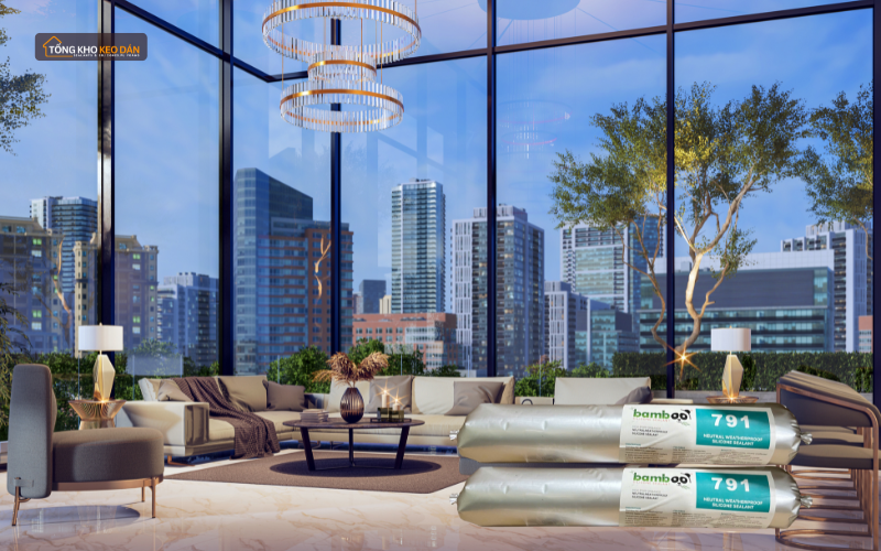 Keo thời tiết Bamboo 791 chứng minh hiệu quả vượt trội trong thi công ngoài trời