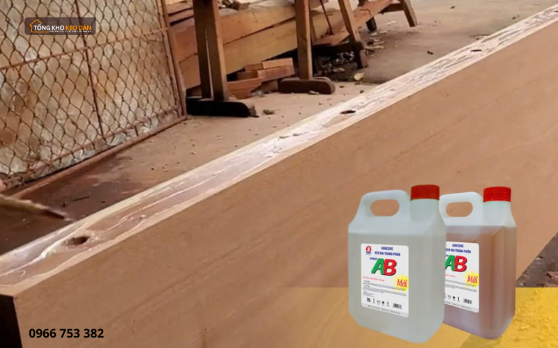 keo AB dán mộng gỗ