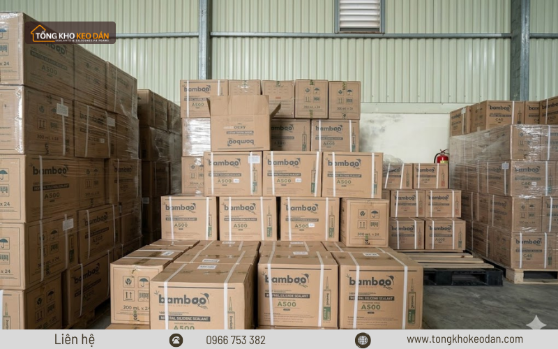 Hàng keo Bamboo silicone giao đến kho công trình Hàng keo Bamboo silicone giao đến kho công trình