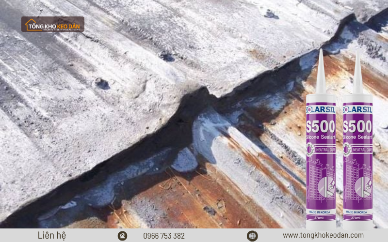 Solarsil S500 trám mái tôn bị dột nước