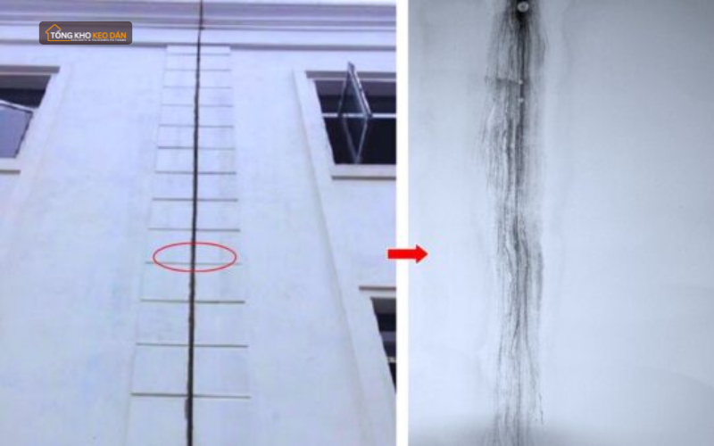 Thực trạng thấm nước tại khe nối nhà liền kề