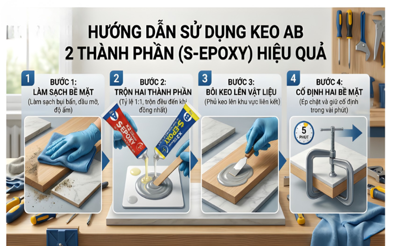 keo epoxy sửa chữa cơ khí