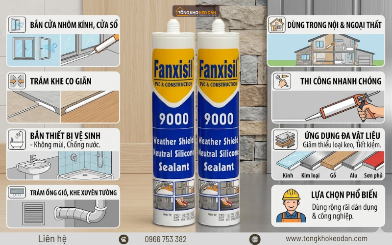địa chỉ mua keo Fanxisil 9000 chính hãng Hà Nội