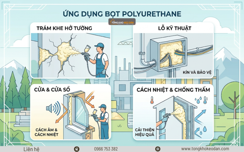 keo bọt nở PU foam