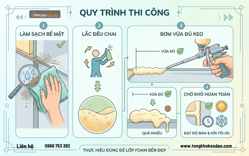 keo bọt nở chống cháy cách nhiệt cách âm