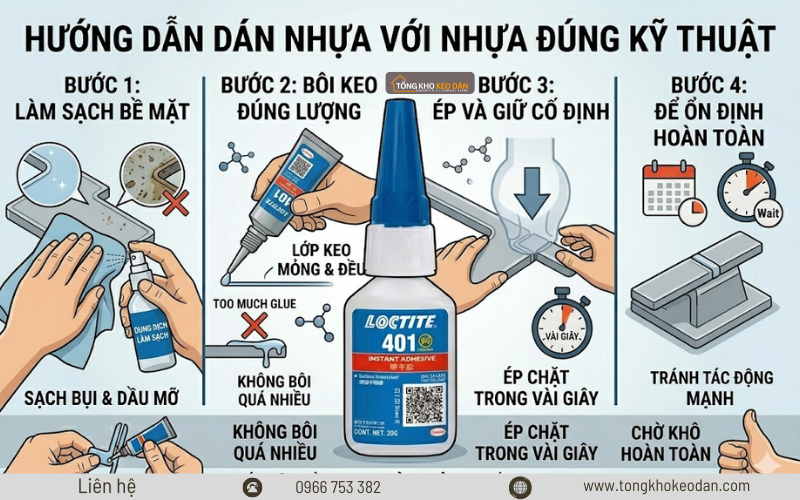 dán nhựa bằng keo gì