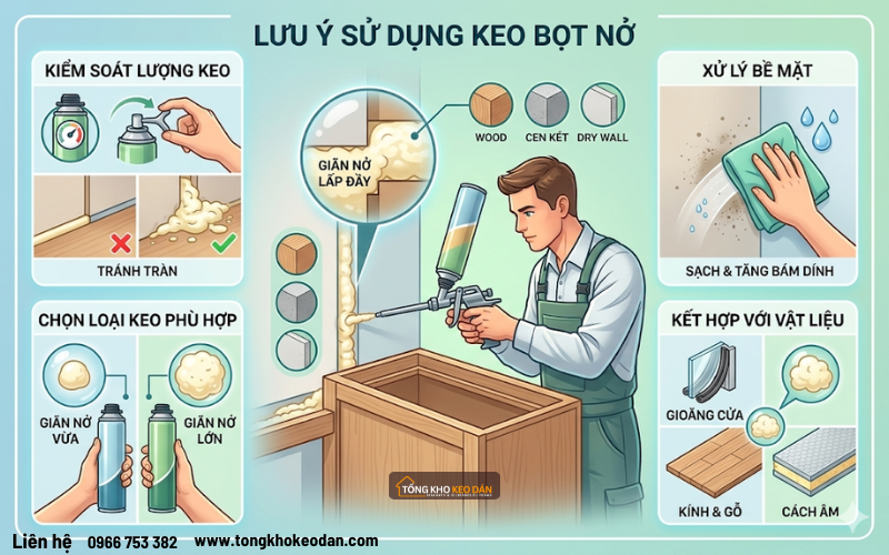 keo foam cách âm phòng ngủ