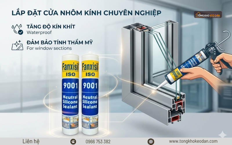 keo silicone Fanxisil 9001 neutral không mùi