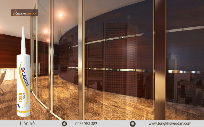 ứng dụng keo trám vách kính Solarsil S301 ứng dụng keo trám vách kính Solarsil S301