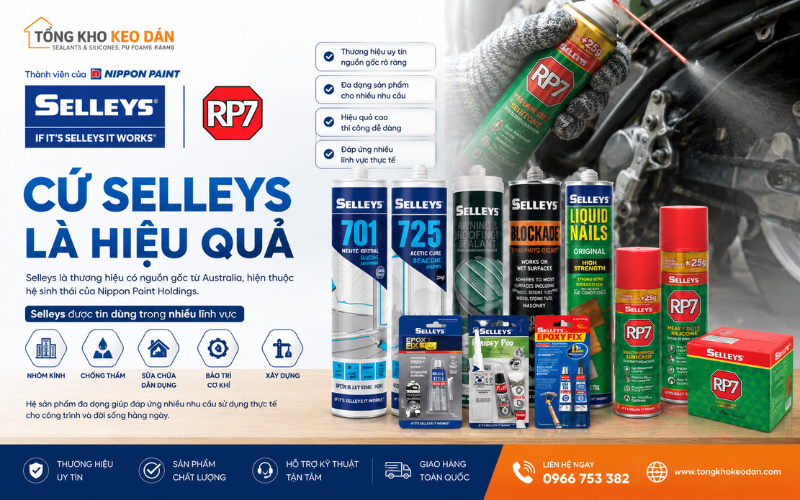 keo Selleys cho thợ thi công keo Selleys cho thợ thi công