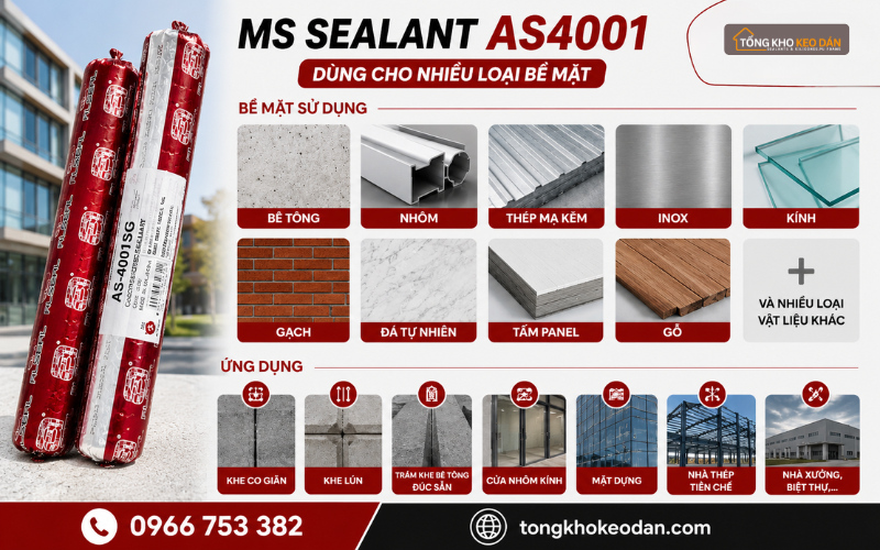 đặc tính kỹ thuật keo MS Polymer AS4001