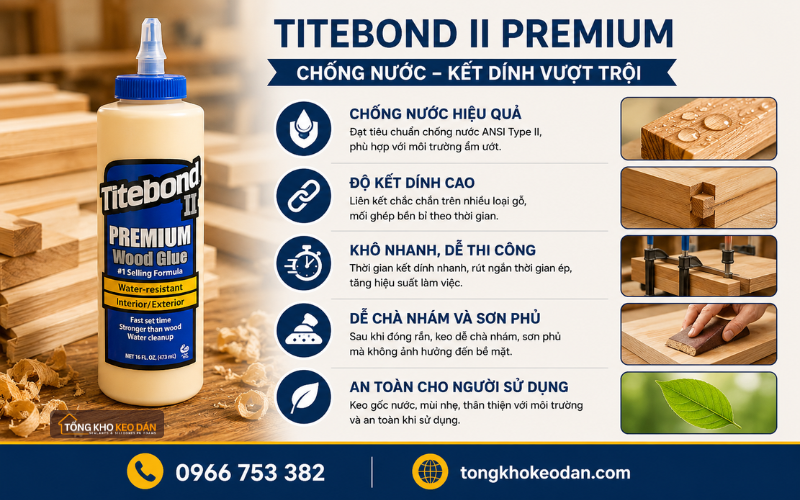 giá keo sữa Titebond II Premium