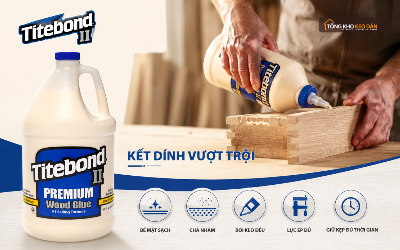 hướng dẫn sử dụng keo Titebond II (1)