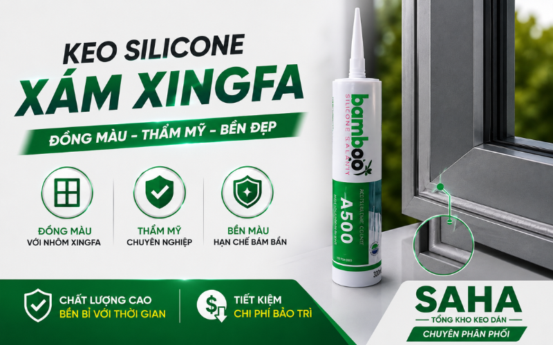 keo silicone màu xám Xingfa keo silicone màu xám Xingfa