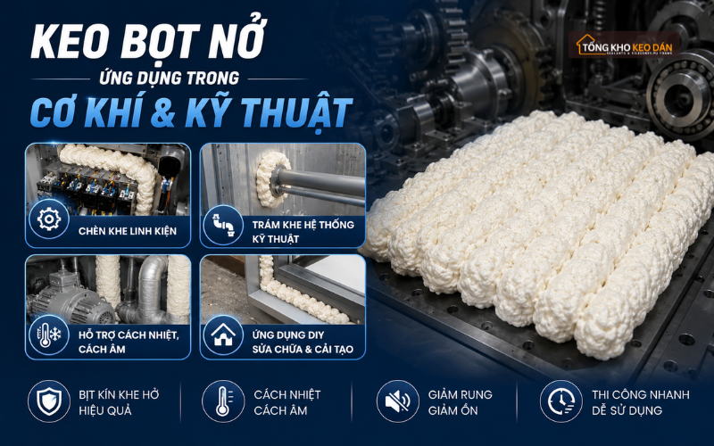 ứng dụng keo bọt nở trong cơ khí ứng dụng keo bọt nở trong cơ khí