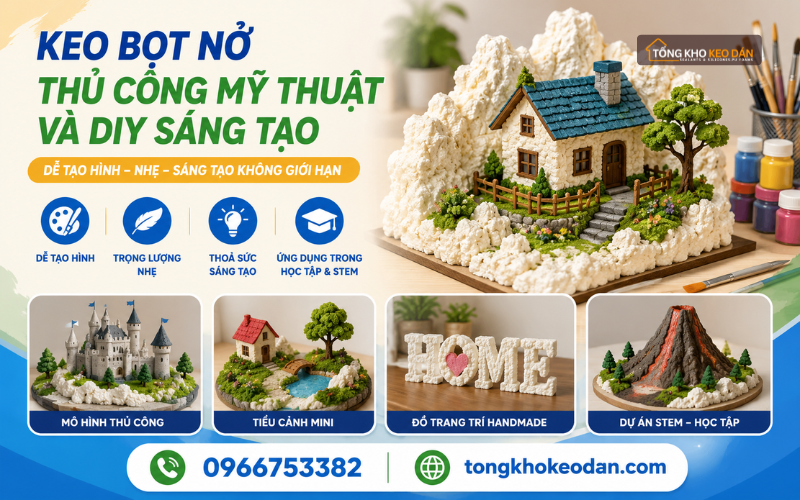 ứng dụng keo bọt nở trong giáo dục
