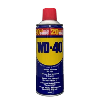 Chai xịt dầu chống rỉ sét WD-40 bảo vệ kim loại không bị gỉ sét và ăn mòn, làm trơn chi tiết bị kẹt, đẩy hơi ẩm và bôi trơn hầu hết mọi thứ.