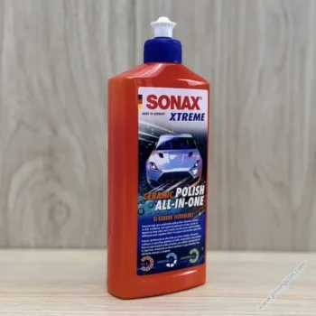 Dung dịch ceramic đánh bóng xóa xước phục hồi sơn xe Sonax Xtreme Ceramic Polish All-In One 274200 chai 500ml, tạo bóng loáng bề mặt sơn với màu sắc nổi bật