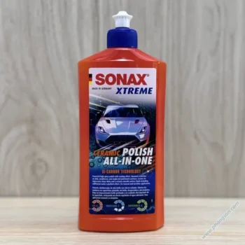 Dung dịch ceramic đánh bóng xóa xước phục hồi sơn xe Sonax Xtreme Ceramic Polish All-In One 274200 chai 500ml, tạo bóng loáng bề mặt sơn với màu sắc nổi bật