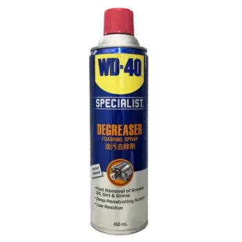 WD-40 Degreaser chất khử dầu mỡ gốc nước có khả năng làm sạch hiệu quả và nhanh chóng dầu mỡ, bụi bẩn và các chất bẩn khác trên bề mặt động cơ, khoang máy xe ô tô, máy móc công nghiệp.