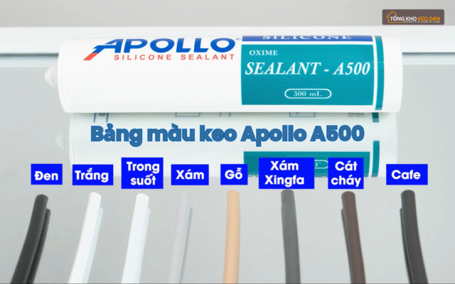 Bảng màu keo silicone Apollo A500