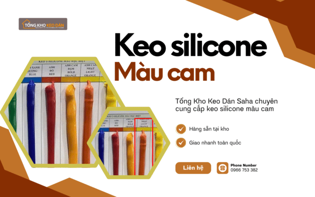 Keo silicon màu cam
