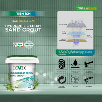 Keo chà ron nhám Demex Hydrophilic Epoxy Sand Grout (2)