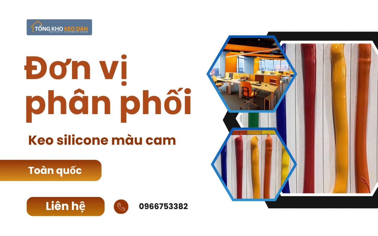 keo silicone màu cam trang trí nội thất