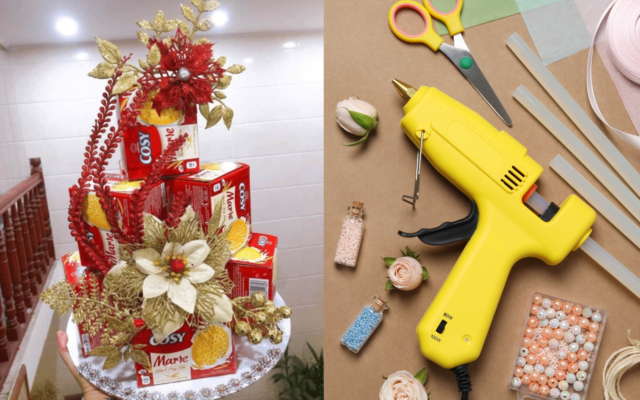 Ý tưởng trang trí Tết bằng keo nến Tự làm đồ decor tiết kiệm đơn giản