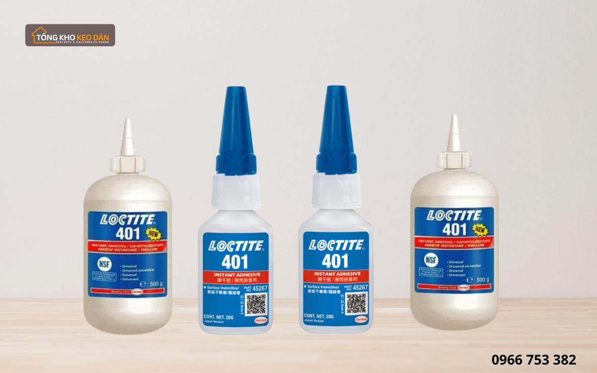 keo Loctite 401 dán vật liệu xốp