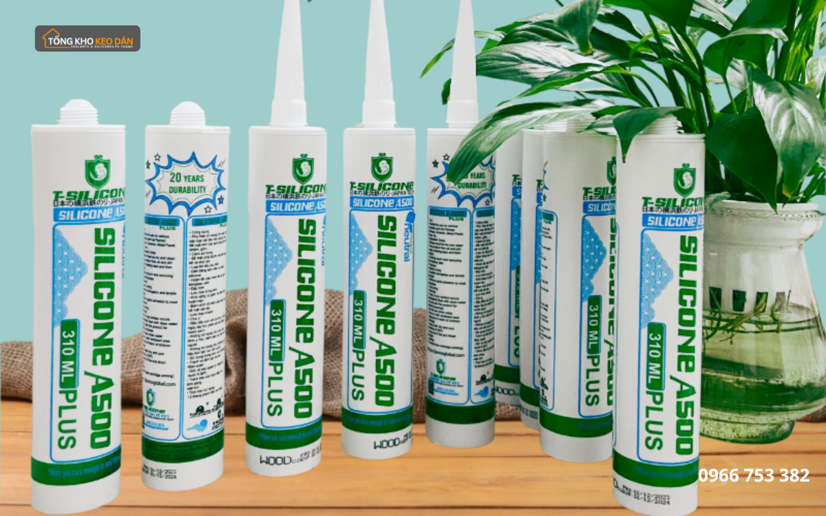 keo silicone màu xanh dương trám cửa nhôm kính