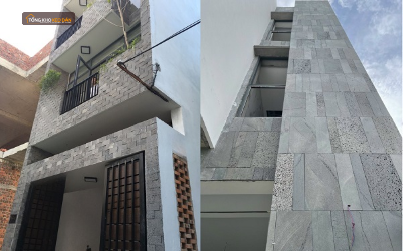 Mặt tiền bị loang bẩn do keo trám (1)