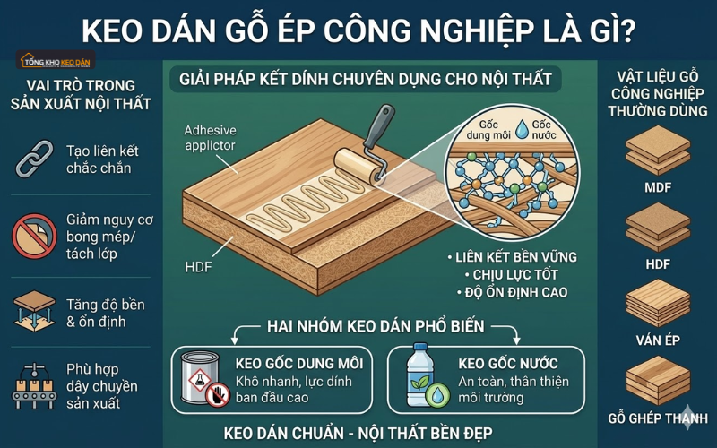 keo dán gỗ ép công nghiệp